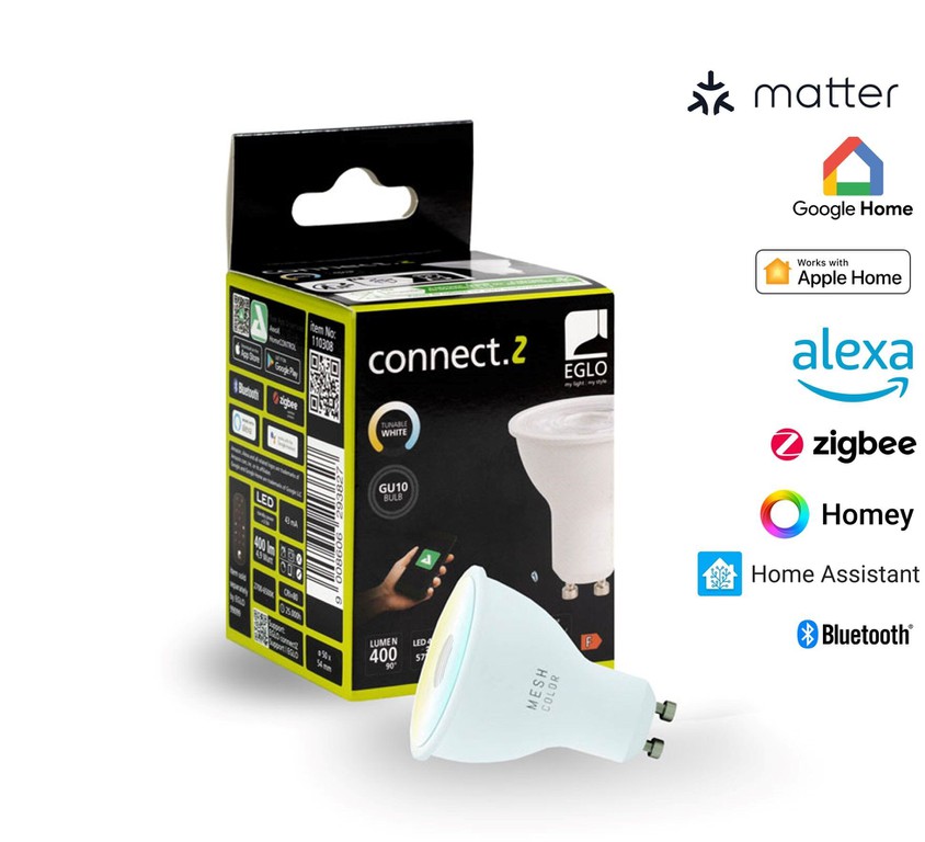 EGLO CONNECT-Z GU10 LED Bulb – Tunable White, Dimmable, Zigbee, Matter & Thread Compatible / Electronics