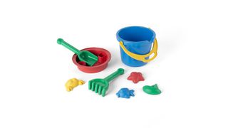 Dantoy - Classic Recycled blue bucket set in net (1433) / Toys