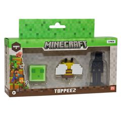 Minecraft - 3D 6 cm Figure 3 pack S2 - Slime, Bee og Wither Skeleton / Toys