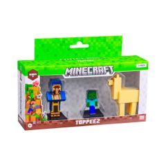 Minecraft - 3D 6 cm Figure 3 pack S2 - Traveling Wanderer, Baby Zombie and Llama / Toys