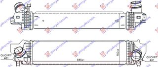 ΨΥΓΕΙΟ INTERCOOLER ΓΙΑ ΟΛΑ ΠΕΤΡΕΛΑΙΟ - (2.0 (220i) ΒΕΝΖΙΝΗ (585x150x95) — BMW SERIES 2 ACTIVE/GRAN TOURER 2017-2021 (F45/F46