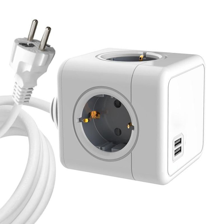 ProXtend - 4-way Schuko Power Cube 1.4M White / Electronics