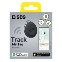 SBS My Tag tracker compatible with iOS and Android - black-thumb-1