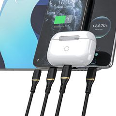 Dudao 1M 30W liquid silicone data cable Lightning Black-thumb-1