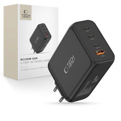 Tech-Protect NC240W-GaN 4-Port 240W Wall Charger - Black