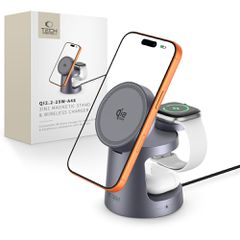 Tech-Protect QI2.2-25W-A48 3in1 Magnetic Wireless Charger - Navy Blue