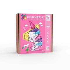 Connetix - Glitter Unicorn Pack - 56pc (CT-G-00056-GU) / Toys