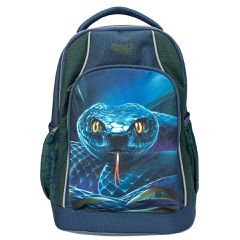 Dino World - Adventure World School Backpack With Snake - Deep Blue-Green / Luggage and Travel Gear