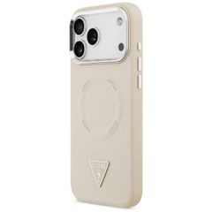 Guess Triangle Logo MagSafe Case for iPhone 17 Pro - Beige-thumb-1