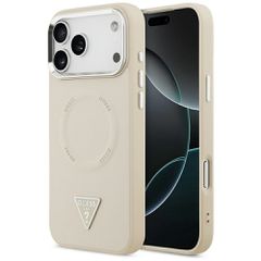 Guess Triangle Logo MagSafe Case for iPhone 17 Pro - Beige