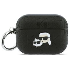 Karl Lagerfeld Monogram Karl & Choupette Head Case for AirPods Pro 3 - Black