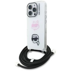 Karl Lagerfeld IML Crossbody Karl Head Case for iPhone 16 Pro - White