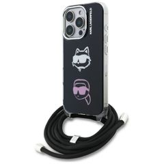 Karl Lagerfeld IML Crossbody Karl Head Case for iPhone 16 Pro - Black