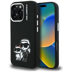 Karl Lagerfeld Silicone Karl Sketch MagSafe Case for iPhone 16 Pro Max - Black