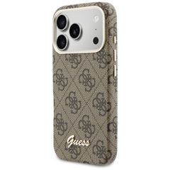 Guess 4G Script MagSafe Case for iPhone 17 Pro - Brown-thumb-1