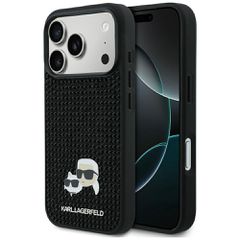 Karl Lagerfeld Rhinestones Karl Pin Case for iPhone 17 Pro - Black