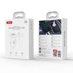 XO CC69 Φορτιστής Αυτοκινήτου USB-A & USB-C 30W + Καλώδιο USB-A σε Type-C-thumb-2