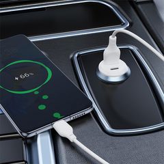 XO CC69 Φορτιστής Αυτοκινήτου USB-A & USB-C 30W + Καλώδιο USB-A σε Type-C-thumb-1