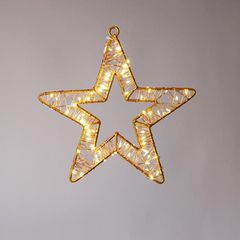 AΣΤΕΡΙ ΦΩΤΙΖΟΜΕΝΟ 23cm, 80 ΜΙΝΙ LED, 4,5V ΜΕΤAΣΧΗΜAΤΙΣΤΗ, ΜΠΡΟΝΖΕ ΜΕΤAΛΛΙΚΟΣ ΣΚΕΛΕΤΟΣ, ΜΠΡΟΝΖΕ ΧAΛΚΙΝΟ ΚAΛΩΔΙΟ, 70 ΘΕΡΜA ΛΕΥΚA & 10 ΘΕΡΜA ΛΕΥΚA FLASH ΜΙΝΙ LED, ΠΡΟΕΚΤAΣΗ ΠAΡΟΧΗΣ 5m, IP44