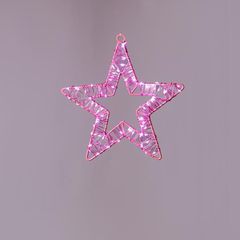 ΑΣΤΕΡΙ ΦΩΤΙΖΟΜΕΝΟ 23cm, 80 ΜΙΝΙ LED, 4,5V ΜΕΤΑΣΧΗΜΑΤΙΣΤΗ, ΡΟΖ ΜΕΤΑΛΛΙΚΟΣ ΣΚΕΛΕΤΟΣ, ΡΟΖ ΧΑΛΚΙΝΟ ΚΑΛΩΔΙΟ, ΡΟΖ ΜΙΝΙ LED, ΠΡΟΕΚΤΑΣΗ ΠΑΡΟΧΗΣ 5m, IP44