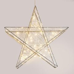 ΑΣΤΕΡΙ ΦΩΤΙΖΟΜΕΝΟ 110cm, 480 LED, 4,5V ΜΕΤΑΣΧΗΜΑΤΙΣΤΗ, TIMER, ΑΣΗΜΙ ΜΕΤΑΛΛΙΚΟΣ ΣΚΕΛΕΤΟΣ, ΑΣΗΜΙ ΧΑΛΚΙΝΟ ΚΑΛΩΔΙΟ, ΘΕΡΜΟ ΛΕΥΚΟ LED, ΠΡΟΕΚΤΑΣΗ ΠΑΡΟΧΗΣ 5m, IP44