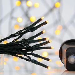 ΣΕΙΡΑ, 400 LED 3mm, 31V ΜΕΤΑΣΧΗΜΑΤΙΣΤΗ, 8 ΠΡΟΓΡΑΜΜΑΤΑ & ΜΝΗΜΗ, ΠΡΑΣΙΝΟ PVC ΚΑΛΩΔΙΟ, ΘΕΡΜΟ ΛΕΥΚΟ LED ΑΝΑ 5cm, ΠΡΟΕΚΤΑΣΗ ΠΑΡΟΧΗΣ 3m, ΙΡ44