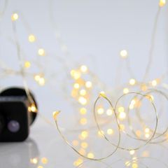 ΣΕΙΡΑ, 100 ΜΙΝΙ LED, 4,5V, 8 ΠΡΟΓΡΑΜΜΑΤΑ, ΜΕ ΜΕΤΑΣΧΗΜΑΤΙΣΤΗ, ΠΡΟΕΚΤΑΣΗ ΠΑΡΟΧΗΣ 500cm, ΑΣΗΜΙ ΧΑΛΚΟΣ, ΘΕΡΜΟ ΛΕΥΚΟ LED,ANA 10cm,ΙΡ44