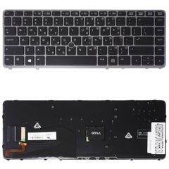 Πληκτρολόγιο Ελληνικό - Greek Laptop Keyboard για HP Elitebook 840 G1 850 G1 840 G2 850 G2 ZBook 14 740 G2 745 G2 750 G1 750 G2 755 G2 736654-001 731179-001 GR Backlight Pointer Black Silver Frame ( Κ