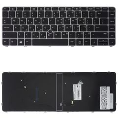 Πληκτρολόγιο Ελληνικό - Greek Laptop Keyboard για HP EliteBook 840 G3 745 G3 848 G3 745 G4 840 G4 740 G3 836308-001 836307-031 821177-001 819877-001 6037B0113201 GR Pointer Black Silver Frame ( Κωδ.40