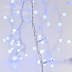 ΣΕΙΡΑ, 100 LED 3mm, 31V ΜΕΤΑΣΧΗΜΑΤΙΣΤΗ, 4 ΕΠΕΚΤΑΣΕΙΣ ΕΩΣ 3 ΣΕΤ, ΔΙΑΦΑΝΟ PVC ΚΑΛΩΔΙΟ, ΜΠΛΕ LED ΑΝΑ 5cm, ΠΡΟΕΚΤΑΣΗ ΠΑΡΟΧΗΣ 3m, ΙP44