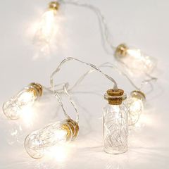 ΣΕΙΡΑ ΜΠΑΤΑΡΙΑΣ, 10 LED 5mm, ΠΡΟΕΚΤΑΣΗ ΠΑΡΟΧΗΣ 50cm, ΘΕΡΜΑ ΛΕΥΚΑ, ΜΠΟΥΚΑΛΑΚΙΑ ΜΕ ΣΥΡΜΑ ΧΑΛΚΟΥ ΣΤΟ ΕΣΩΤΕΡΙΚΟ, ΑΝΑ 15cm, IP20