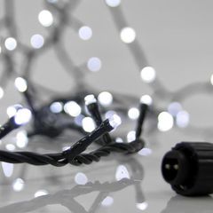 ΣΕΙΡΑ, 100 LED 3mm, 31V ΜΕΤΑΣΧΗΜΑΤΙΣΤΗ, 4 ΕΠΕΚΤΑΣΕΙΣ ΕΩΣ 3 ΣΕΤ, ΠΡΑΣΙΝΟ PVC ΚΑΛΩΔΙΟ, ΛΕΥΚΟ LED ΑNA 5cm, ΠΡΟΕΚΤΑΣΗ ΠΑΡΟΧΗΣ 3m, ΙΡ44