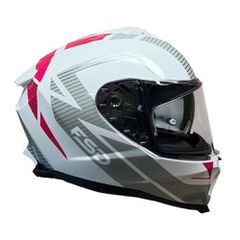 Κράνος fullface FSD 865 λευκό γκρι ροζ