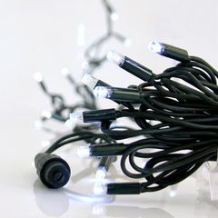 ΣΕΙΡΑ, 100 LED 5mm ΜΕ ΚΑΛΥΜΜΑ, 230V, 3 ΕΠΕΚΤΑΣΕΙΣ ΕΩΣ 9 ΣΕΤ, ΠΡΑΣΙΝΟ ΚΑΟΥΤΣΟΥΚ ΚΑΛΩΔΙΟ, ΛΕΥΚΟ LED ANA 10cm, ΠΡΟΕΚΤΑΣΗ ΠΑΡΟΧΗΣ 1.5cm, ΙΡ65