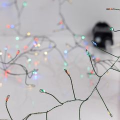 CLUSTER 12m, 960 MINI LED, ΜΕΤΑΣΧΗΜΑΤΙΣΤΗ, 8 ΠΡΟΓΡΑΜΜΑΤΑ & ΜΝΗΜΗ, ΠΡΑΣΙΝΟ ΧΑΛΚΙΝΟ ΚΑΛΩΔΙΟ, ΧΡΩΜΑΤΙΣΤΟ LED, ΠΡΟΕΚΤΑΣΗ ΠΑΡΟΧΗΣ 3m, IP44