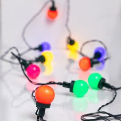 ΣΕΙΡΑ, 20 LED, ΧΡΩΜΑΤΙΣΤΕΣ ΔΙΑΚΟΣΜΗΤΙΚΕΣ ΜΠΑΛΙΤΣΕΣ Φ3cm, 31V ΜΕΤΑΣΧΗΜΑΤΙΣΤΗ, ΣΤΑΘΕΡΟ, 5 ΧΡΩΜΑΤΑ ΧΡΩΜΑΤΙΣΤΟ LED ΑΝΑ 20cm, ΠΡΟΕΚΤΑΣΗ ΠΑΡΟΧΗΣ 5m, IP44