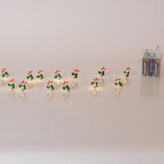 ΣΕΙΡΑ, 20 MINI LED, ΖΑΧΑΡΩΤΟ ΜΕ ΠΡΑΣΙΝΟ ΦΙΟΓΚΟ, ΜΠΑΤΑΡΙΑΣ 3xAA, ΧΡΟΝΟΔΙΑΚΟΠΤΗ, ΑΣΗΜΙ ΧΑΛΚΙΝΟ ΚΑΛΩΔΙΟ, ΘΕΡΜΟ ΛΕΥΚΟ LED ΑΝΑ 10cm, ΠΡΟΕΚΤΑΣΗ ΠΑΡΟΧΗΣ 30cm, IP20