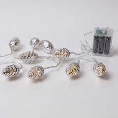 ΣΕΙΡΑ, 20 LED 5mm, ΑΣΗΜΙ ΚΟΥΚΟΥΝΑΡΙΑ, ΜΠΑΤΑΡΙΑΣ 3xAA, ΧΡΟΝΟΔΙΑΚΟΠΤΗ, ΔΙΑΦΑΝΟ PVC ΚΑΛΩΔΙΟ, ΘΕΡΜΟ ΛΕΥΚΟ LED ΑΝΑ 15cm, ΠΡΟΕΚΤΑΣΗ ΠΑΡΟΧΗΣ 30cm, IP20