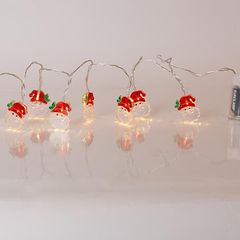 ΣΕΙΡΑ, 10 LED 5mm, ΠΛΑΣΤΙΚΟ ΑΓΙΟ ΒΑΣΙΛΗ, ΜΠΑΤΑΡΙΑΣ 3xAA, ΧΡΟΝΟΔΙΑΚΟΠΤΗ, ΔΙΑΦΑΝΟ PVC ΚΑΛΩΔΙΟ, ΘΕΡΜΟ ΛΕΥΚΟ LED ΑΝΑ 10cm, ΠΡΟΕΚΤΑΣΗ ΠΑΡΟΧΗΣ 30cm, IP20