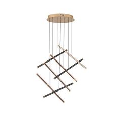 ΦΩΤΙΣΤΙΚΟ ΚΡΕΜΑΣΤΟ ΓΡΑΜΜΙΚΟ 28W 1680Lm 3000K 50X40X120 ΜΑΥΡΟ-ΧΡΥΣΟ ARTE ILLUMINA GLORY