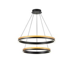 ΦΩΤΙΣΤΙΚΟ ΚΡΕΜΑΣΤΟ ΣΤΡΟΓΓΥΛΗ LED 105W 6300Lm 3000K 800X1500mm ΜΑΥΡΟ-ΧΡΥΣΟ ARTE ILLUMINA SERENITY