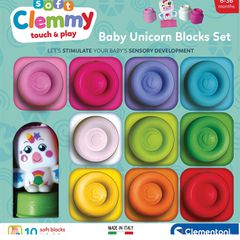 Soft Clemmy Σετ 10 Μαλακά Τουβλάκια & Φιγουράκι Μονόκερος