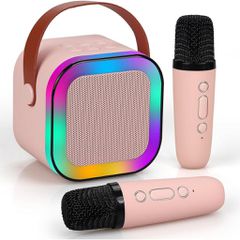 Σύστημα Karaoke Με 2 Ασύρματα Μικρόφωνα K12 Σε Ροζ Χρώμα Martin Toys