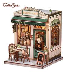 Miniature House Model Kit Sunny Cafe 20 x 16 cm