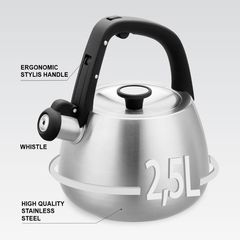 Kettle Maestro MR-1318 2,5 l Silver, Black-thumb-3