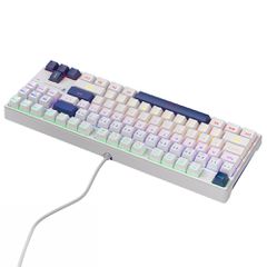 Machenike K500B-B87 Wired Mechanical Gaming Keyboard with Backlight, Red Switch - White-thumb-4