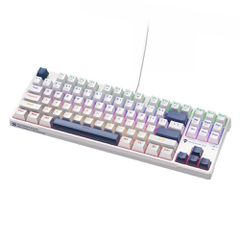 Machenike K500B-B87 Wired Mechanical Gaming Keyboard with Backlight, Red Switch - White-thumb-2