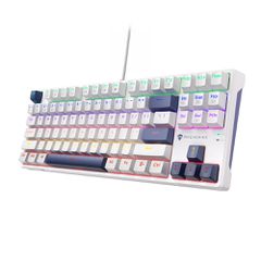 Machenike K500B-B87 Wired Mechanical Gaming Keyboard with Backlight, Red Switch - White-thumb-3