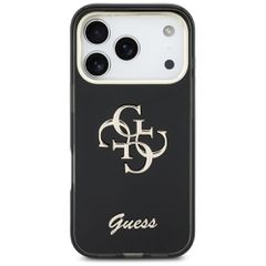 Guess IML 4G Script Metal case for iPhone 17 Pro - black-thumb-2