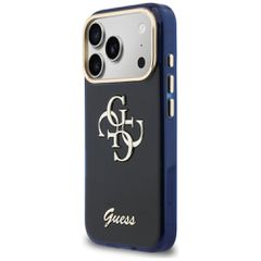 Guess IML 4G Script Metal case for iPhone 17 Pro Max - blue-thumb-1